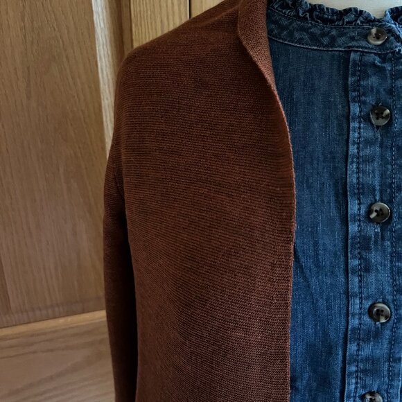 EILEEN FISHER - No-Close Fine Merino Links Long Cardigan -- NEW with Tag - Picture 4 of 13